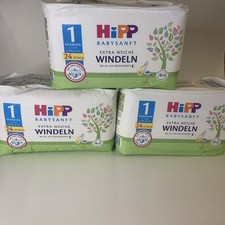 3x 24 =72 Stück Hipp Extra Weiche Windeln Größe Gr. 1 ? 50-56 cm Baby