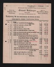 GÖHRENZ-MARKRANSTÄDT, Rechnung 1939, Edmund Kohlwagen Dachpappe Teer