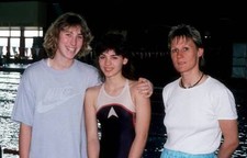 Katja Woywood and swimming