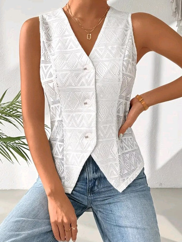 Damen basic spitzenweste - b&c,