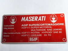 Maserati Schild Mexico Merak Mistral Sebring 3500 Bora Merak Typenschild s85