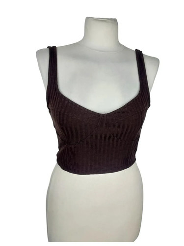 Crop top größe s braun - crop,