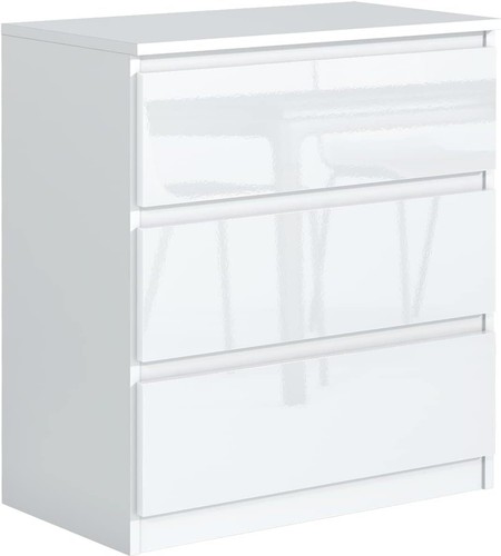 Kommode weiss hochglanz mit - kommode,