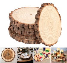 6er Holzscheiben 18-20cm Rund Ohne Loch Baumscheiben groß Bastelholz Astscheiben