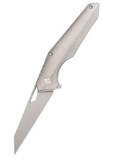 Berserk Blades BROK Taschenmesser stonewash - EDC Klappmesser Silber - Folder