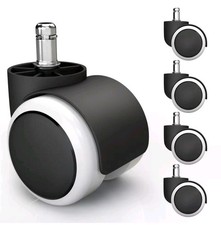 5x Hartbodenrollen 11mm & 10mm mit PVC Überzug -leise & kratzerfrei-