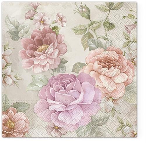Servietten vintage rosen - ,