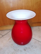 Holmegaard Vase Glas, rot