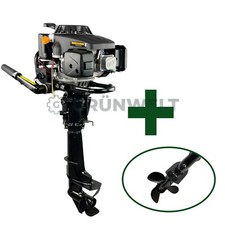 Grünwelt GW-225FER Außenborder 9 PS 4-Takt Bootsmotor Ersatzpropeller Angeln