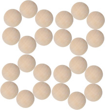 100stücke Naturbelassene Holzkugeln Massive Holzperlen Diy-dekokugeln Zum Bastel