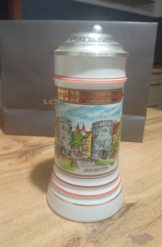 Rastal porzellan bierkrug mit - porzellan,