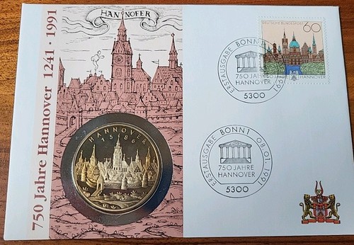 Numisbrief 1991 mit - , medaille