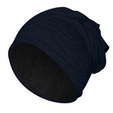 Warme Beanie Damen Herren Mütze Fleece-Innenfutter Outdoor Sportlich unifarben
