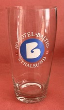 Bierglas HO Hotel Baltic Stralsund DDR Gaststätte rar Glas Kneipe Bier HOG