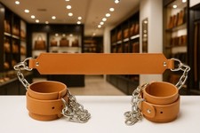 Fußfesseln Nackenband Set