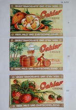 3 alte Etiketten - Schokolade