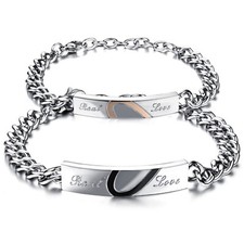 2x EDELSTAHL PARTNER ARMBAND