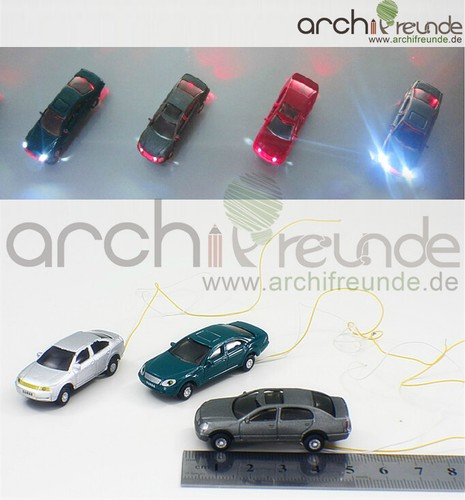 Modell autos beleuchtet - x,