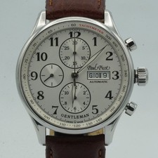 PAUL PICOT GENTLEMAN AUTOMATIK CHRONO HERREN UHR 4042 SCHÖNER ZUSTAND 42MM