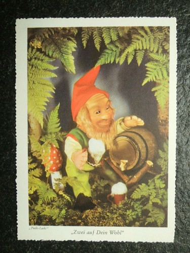 Old postcard dwarf - old,