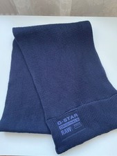 Unisex G-Star Denim Loop Strick Schal Scarf dunkelblau marine Baumwolle wie neu