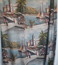 Jab Anstoetz–gefütterter Vorhang "LOVE OF LIFE",  mit Blick auf die Côte d' Azur