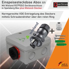 Wieland Einspeisedose +Wieland-Stecker RST20i3 auf Putz mit Spelsberg ABOX