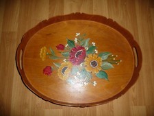 Bauernmöbel aus Holz, Serviertablett handbemalt