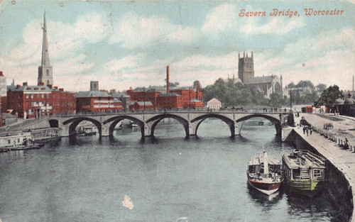 Postkarte worcester severn - -,