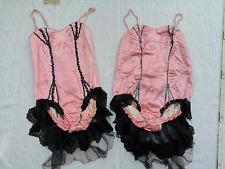 Original 50er Jahre: 2x Burlesque Kostüm - Größe XS - Rosa/Schwarz -Moulin Rouge