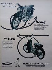 Honda Super Cub C 100, C-92 Benly; originale Werbung aus 1959