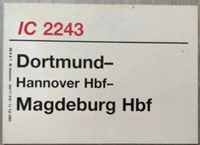 Zuglaufschild 21cm ic - zuglaufschild,