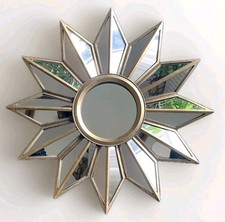 Spiegel Sonne Wandspiegel barock gold Rahmen Badspiegel 52 cm x 52 cm Deko Sun