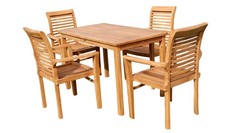 TEAK Gartengarnitur Tisch