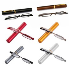 Unisex Tragbare Lesebrille Faltbar Lesehilfe Sehhilfe Falten mit Etui +1,0~+4,0