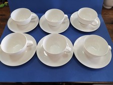 6x Kaffeetassen mit Untertassen  Königl. pr. Tettau Weiß.. Top... 