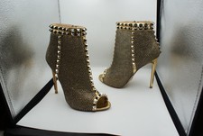 Gianni Renzi Vero Cuoio voll Leder Peep Toe High Heel Ankle Stiefeletten Gr.39