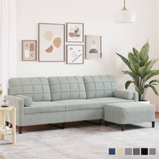 3-Sitzer-Sofa mit Fußhocker