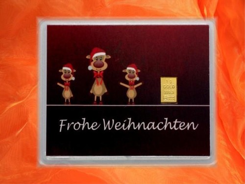 Weihnachten rentiere gold - weihnachten,