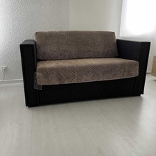 Accente Sofa Loft Small 150 Stoff Holzrahmen Mit Geflecht Bezogen Braun Schwarz