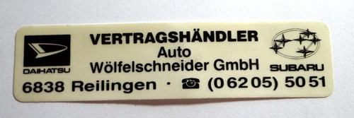 Werbe aufkleber daihatsu - werbe-aufkleber,