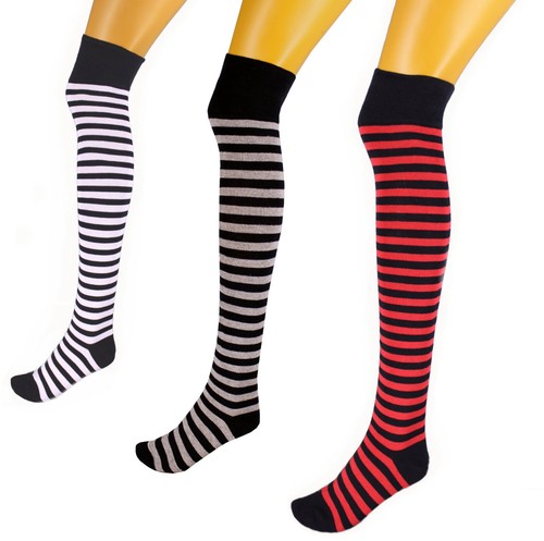 Overknee ringel socken - overknee, lang