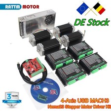 『DE』4-Achsen CNC Steuerkit mit Nema23 Schrittmotoren 425oz-in 3A USB Mach3 Karte