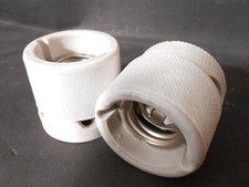 DDR Porzellan Fassung E27 Keramik Bakelit Steckdose Schalter Email LBL Lampe