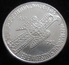 MDS DEUTSCHLAND 5 DEUTSCHE MARK DM 1952 D "GERMANISCHES MUSEUM", SILBER  #B