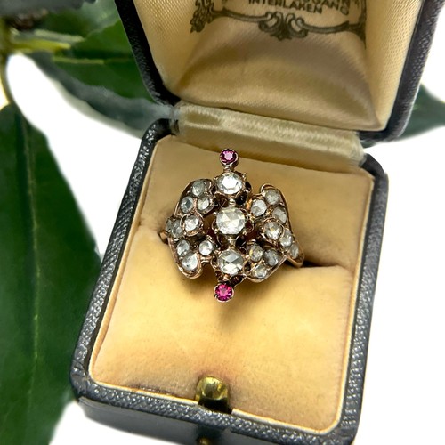 Antik diamant gold ring - gold, um