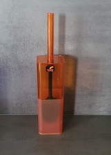 Cubo Clear Orange Toilettenbürste Rechteckiges, transparentes Design