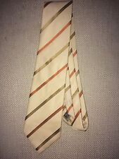 Jones Armstrong Krawatte - Creme gestreift wie NEU