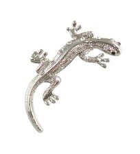 Brosche Eidechse mit Zirkonia