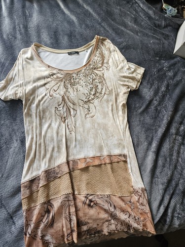 Biba damen tunika l beige - l,